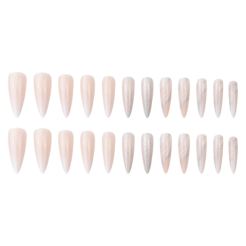 Wholesale Long Smudge Glitter Nail Stickers